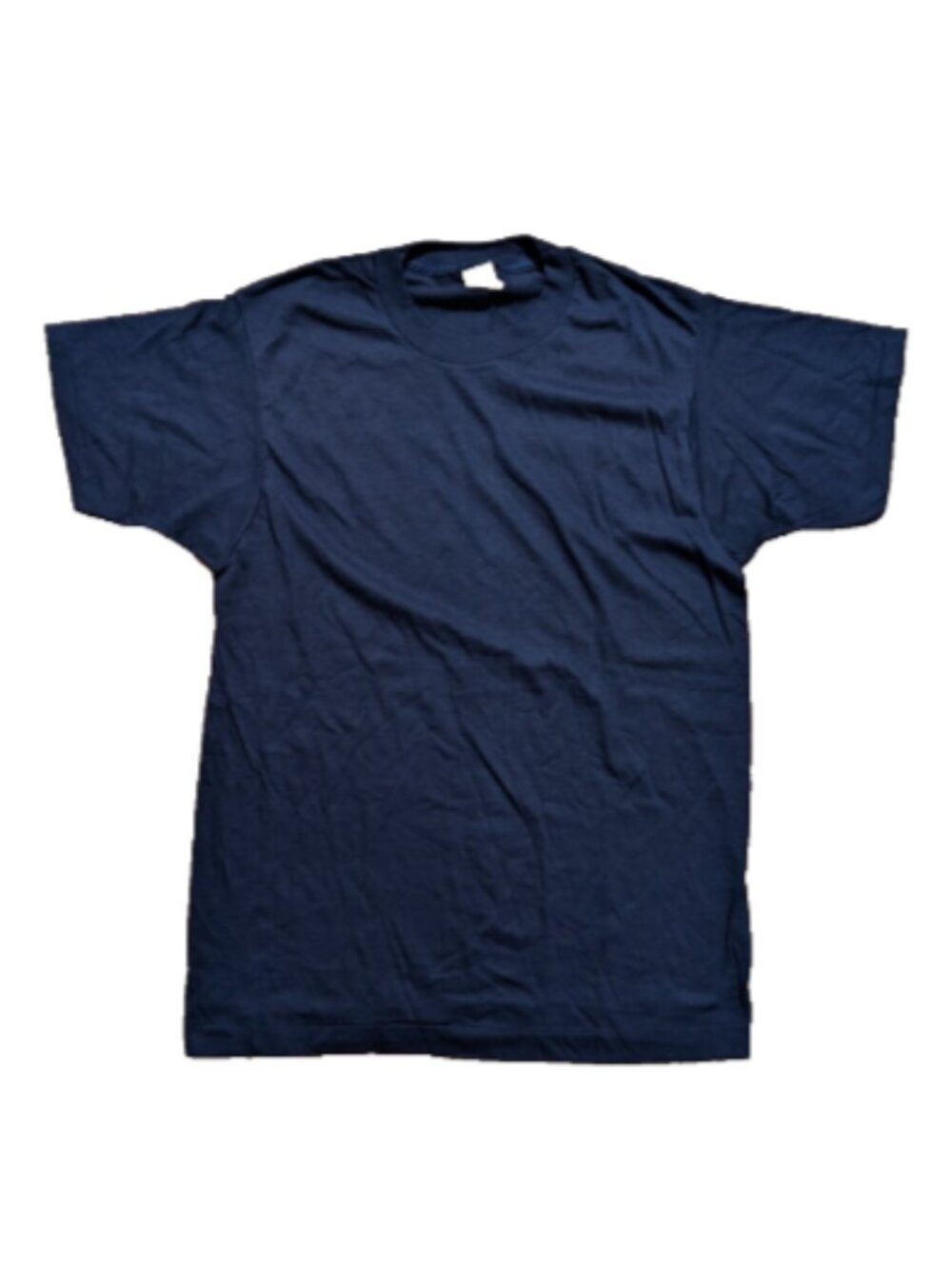 Vintage 90s Screen Stars Dark Blue 50/50 T-Shirt Blank Sz M Deadstock NWOT